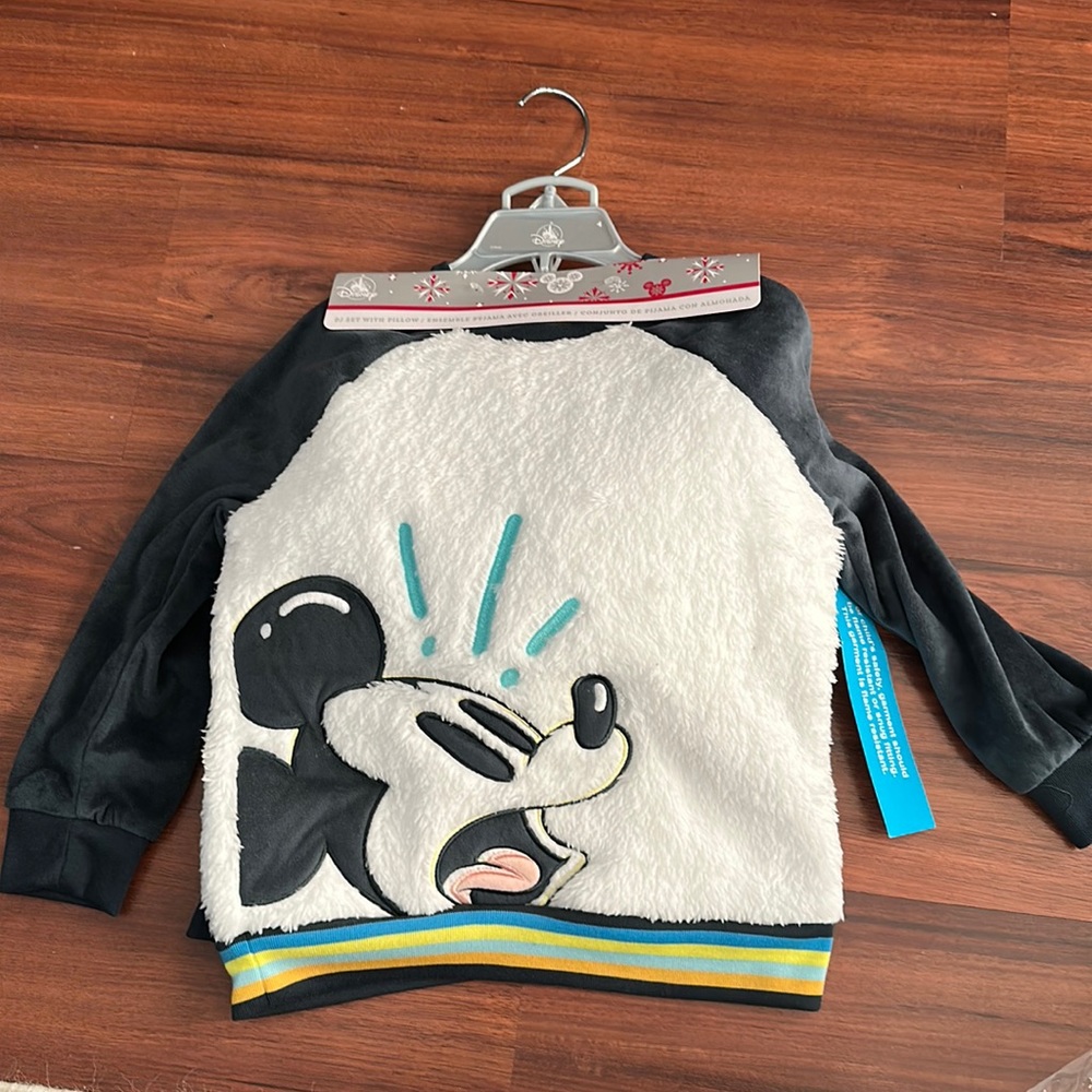 NEW- Disney Mickey Mouse PJ Set with pillow US size 4